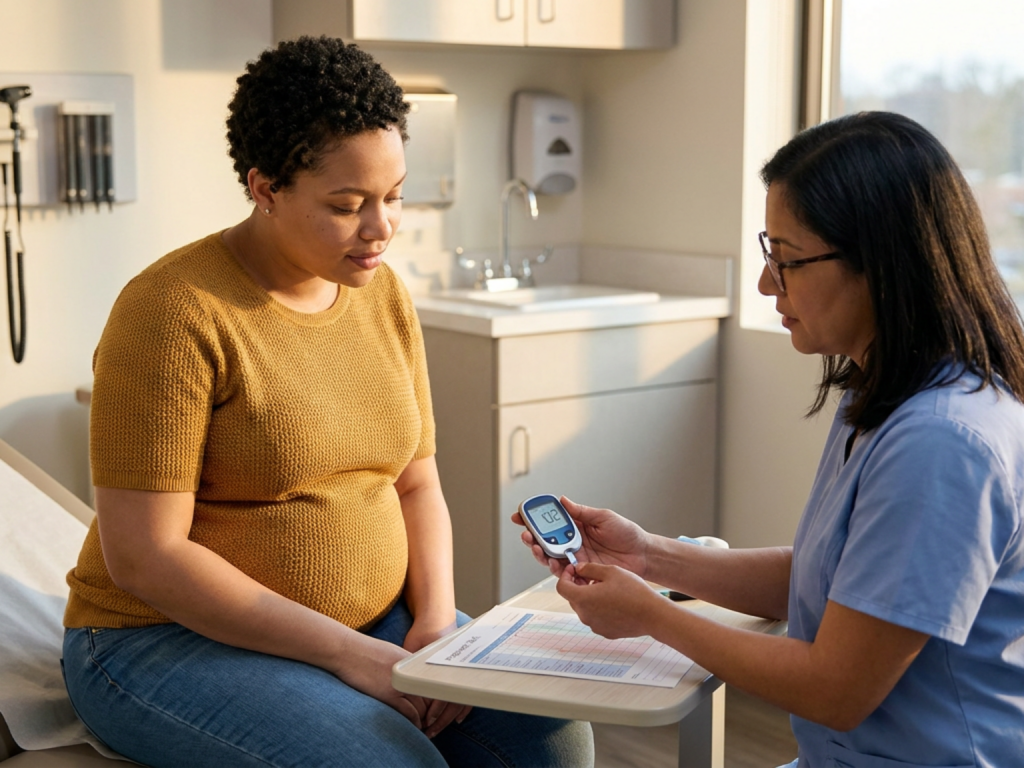 Pregnancy with diabetes and gestational diabetes risk
