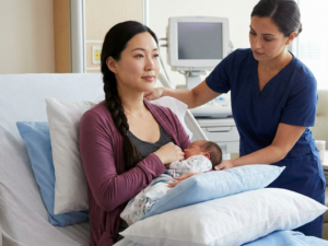 Breastfeeding after C-section explained