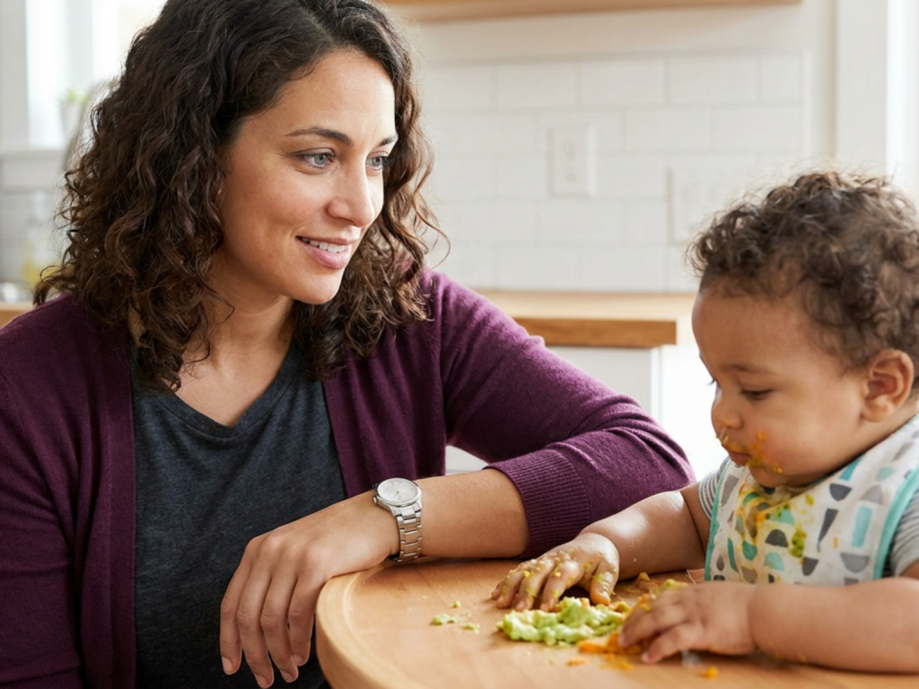 How baby feeding skills develop with solids