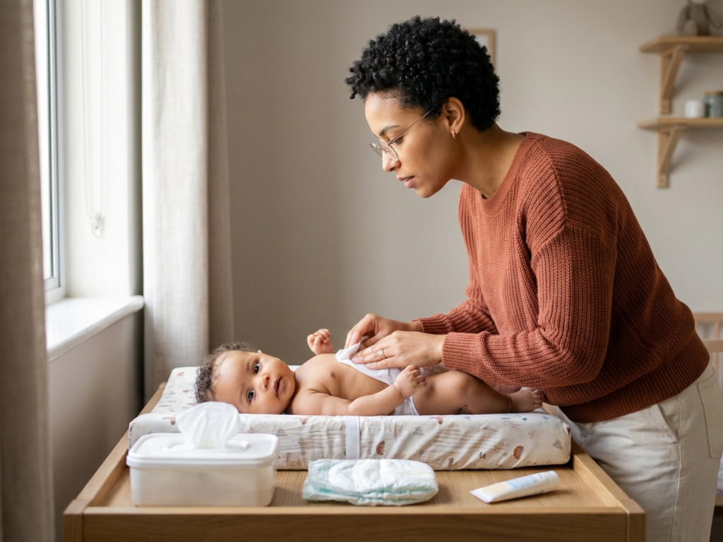 How to clean baby after diaper change