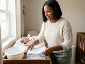 When to give baby first bath