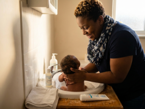 Bathing a Baby With Eczema-Prone Skin