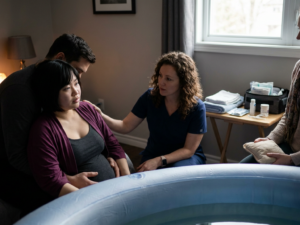 Support team and doula role in home birth
