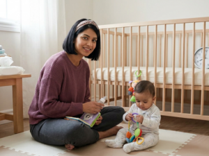 4 month baby routine example