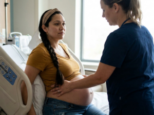 Upright vs lying down during labor