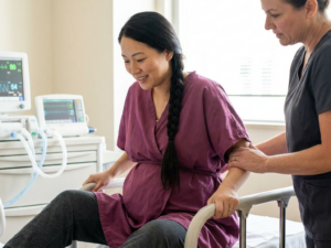 Pushing stage for second birth