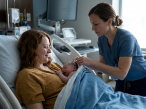 Mobility breastfeeding and first hours after birth