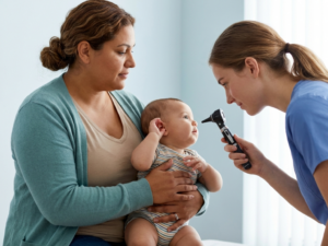 Why babies pull ears