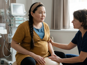 Birthing ball use during labor