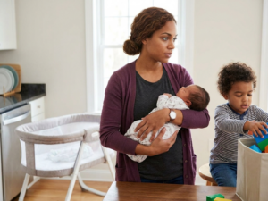 Caring for Baby With Older Children Around