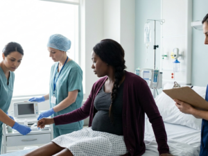 Immediate steps for bleeding in labor