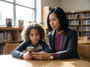 Teaching children not to forward embarrassing photos or messages