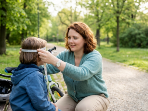 Choosing the correct bicycle helmet size for a child