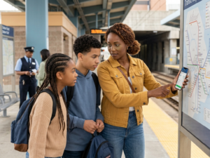 Public transportation safety for older children and teens