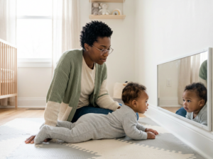 Floor Mirror Play for Babies