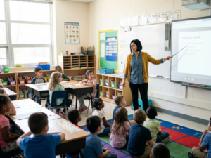 Typical school day and classroom environment children