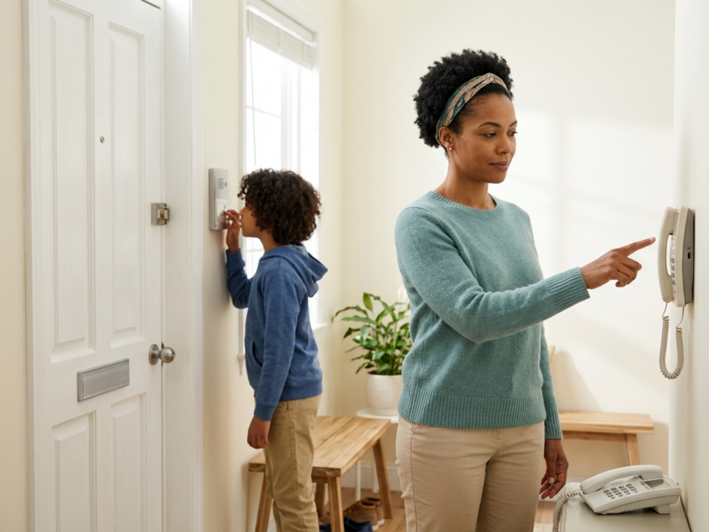 Teaching children how to answer the door safely