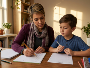 Helping children set realistic academic goals after receiving grades