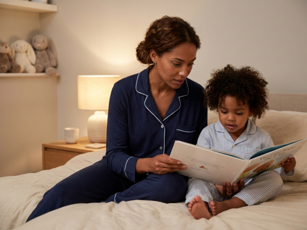 Calming activities and screen free bedtime routine