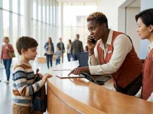 What children should do if they get lost in a public place