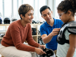 Choosing sports gear and safety equipment