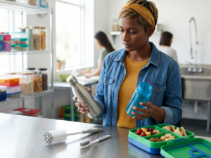 Selecting a reusable water bottle for a child