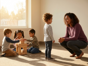 Helping children join a group that is already playing