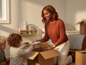 Rebuilding family routines after moving to a new home