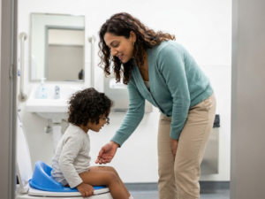 Public restroom safety for children