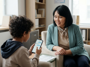 Teaching children how to respond to unexpected phone calls or messages