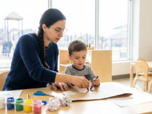 Choosing art supplies that match a child’s age and skill level