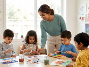 Arts crafts and music creative expression children